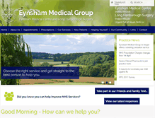 Tablet Screenshot of eynshammedicalgroup.org.uk